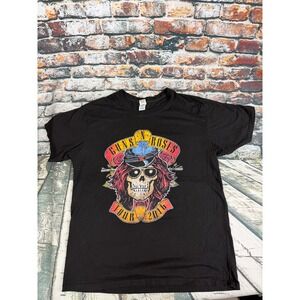 Guns N Roses Not In This Lifetime Tour 2016 Shirt Mens XL Black Graphic Band Tee